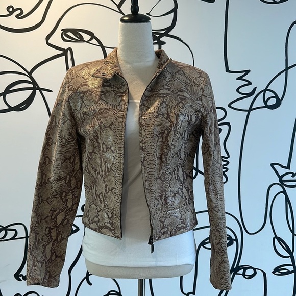 margaret godfrey Jackets & Blazers - ‼️SOLD‼️ Margaret Godfrey python leather jacket. Excellent condition